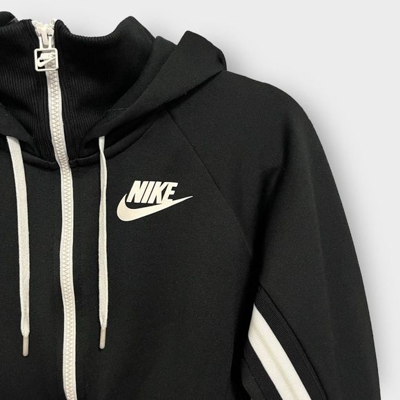 Nike Sportswear Mock Neck Hoodie XS Womens Ribbed Loose Fit NSW Dri-Fit - Picture 6 of 8